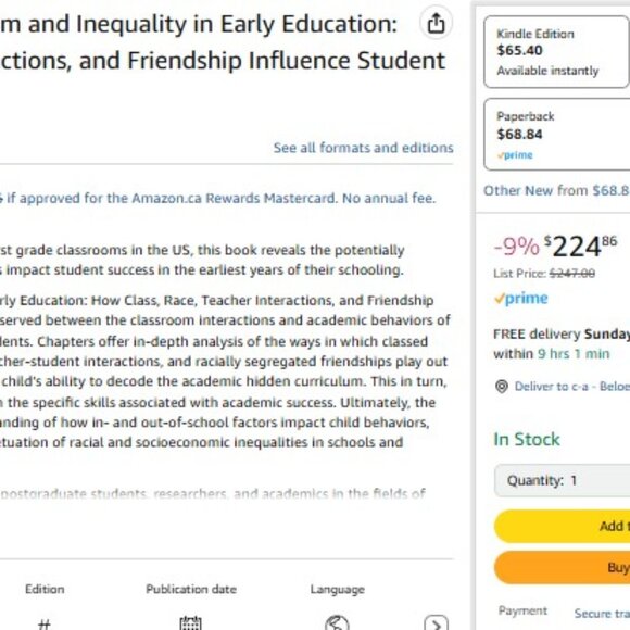 The Hidden Academic Curriculum and Inequality in Early Education HARDCOVER book - Picture 2 of 2